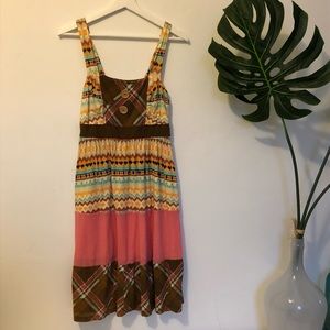 [scrapbook] color block pattern dress